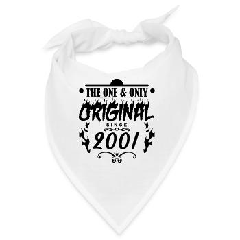 2001 - Baujahr 2001 - Jahrgang 2001 - Bandana - Weiß - Vorne