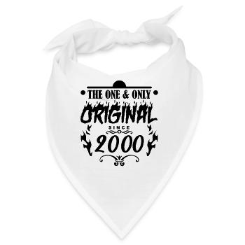 2000 - Baujahr 2000 - Jahrgang 2000 - Bandana - Weiß - Vorne