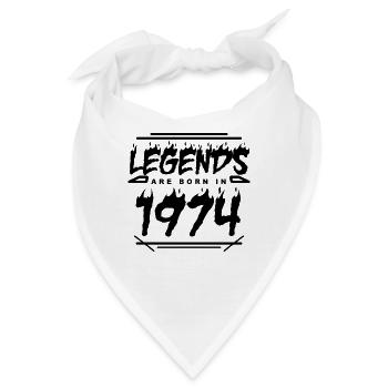 1974 - Jahrgang 1974 - Baujahr 1974 - Bandana - Weiß - Vorne