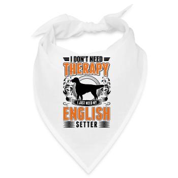 English Setter Therapie Englischer Setter - Bandana - Weiß - Vorne