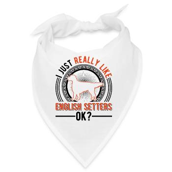 English Setter Englischer Setter - Bandana - Weiß - Vorne