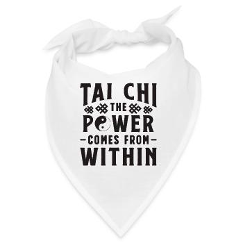 Tai Chi The Power Comes From Taiji Tai Chi Lover - Bandana - Weiß - Vorne