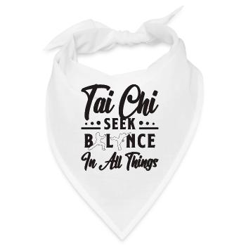 Tai Chi Seek Balance In All Qigong Tai Chi Lover - Bandana - Weiß - Vorne