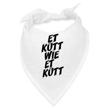 Köln Et Kütt Wie Et Kütt Kölner Grundgesetz Kölsch - Bandana - Weiß - Vorne