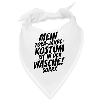 70er Jahre Kostüm Ist In Der Wäsche 70s Party 70er - Bandana - Weiß - Vorne