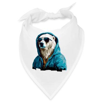 Streetstyle-Bär | Eisbären-Liebhaber - Bandana - Weiß - Vorne