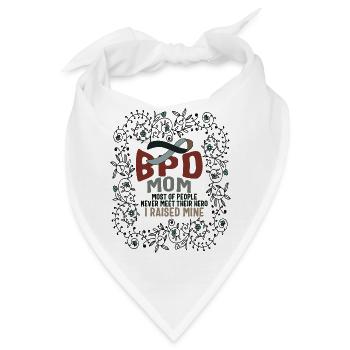 Borderline-Persönlichkeitsstörungs-T-Shirt, BPS-Mutter - Bandana - Weiß - Vorne