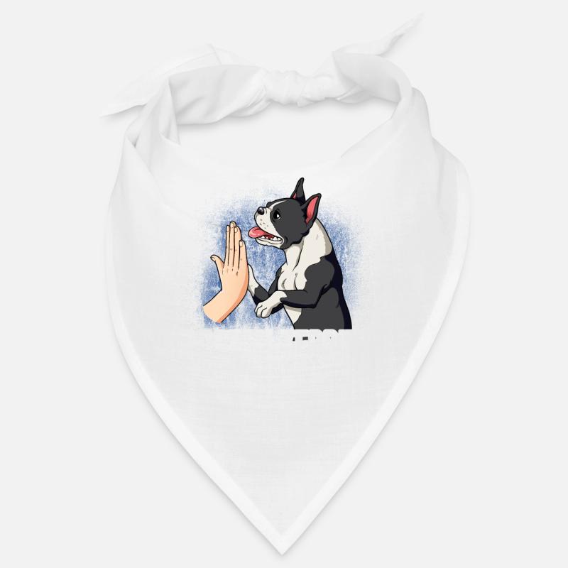 Boston Terrier - Bandana - Weiß