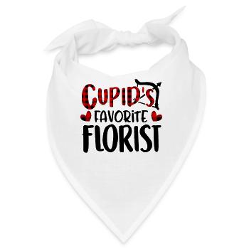 Valentinstag Amors Lieblingsflorist Büffel - Bandana - Weiß - Vorne