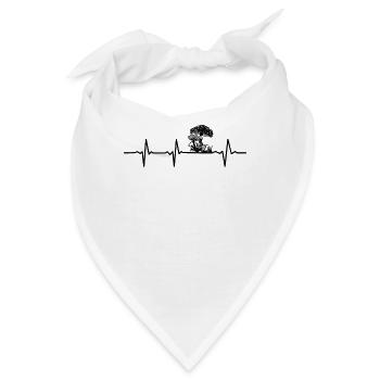 Pilz Herzschlag Steinpilz Fliegenpilz Geschenk - Bandana - Weiß - Vorne
