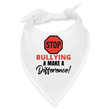 Mobbing-Prävention | Kein Mobbing | Freundlichkeit - Bandana - Weiß - Vorne