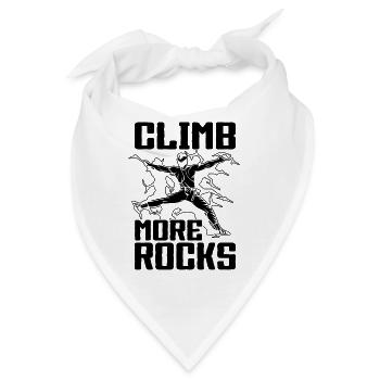 Climb More Rocks Loves Mountaineering Rock Climber - Bandana - Weiß - Vorne