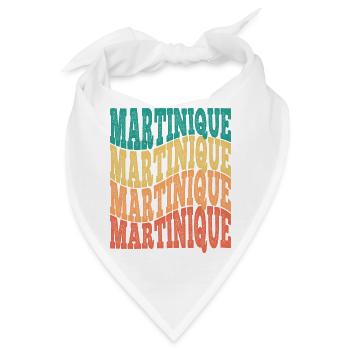 schöne Idee eines originellen Geschenks aus Martinique - Bandana - Weiß - Vorne