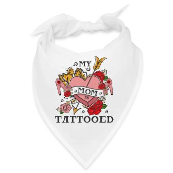 Coole Mutter - Mutter Tattoo - Bandana - Weiß - Vorne