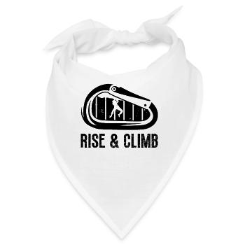 Rise And Climb Retro Mountaineering Rock Climber - Bandana - Weiß - Vorne