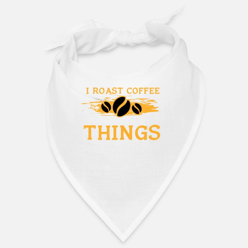 Kafffee Rösten Geschenk - Bandana - Weiß