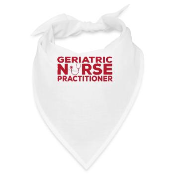 Geriatrische Krankenschwester Praktiker Outfit - Bandana - Weiß - Vorne