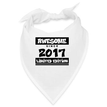 2017 - Jahrgang 2017 - Fantastisch seit 2017 - Bandana - Weiß - Vorne