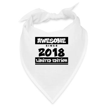 2018 - Jahrgang 2018 - Fantastisch seit 2018 - Bandana - Weiß - Vorne