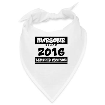 2016 - Jahrgang 2016 - Fantastisch seit 2016 - Bandana - Weiß - Vorne