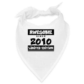 2010 - Jahrgang 2010 - Fantastisch seit 2010 - Bandana - Weiß - Vorne