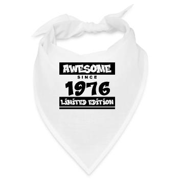 1976 - Jahrgang 1976 - Fantastisch seit 1976 - Bandana - Weiß - Vorne