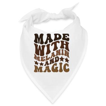 Melanin & Magie - Bandana - Weiß - Vorne