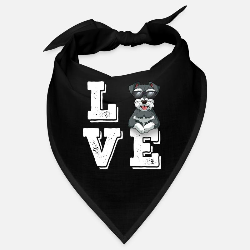 Love Miniature Schnauzer Bandana