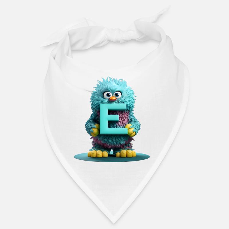 Monstre moelleux avec la lettre E Bandana