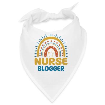 Krankenschwester Blogger Boho Regenbogen - Bandana - Weiß - Vorne