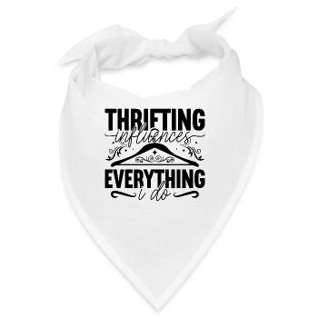 Thrifting Influences Everything Shopping Thrifter - Bandana - Weiß - Vorne