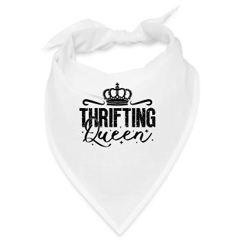 Thrifting Queen Thrift Shopping Shopper Thrifter - Bandana - Weiß - Vorne
