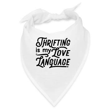 Thrifting Is My Love Language Second Hand Thrifter - Bandana - Weiß - Vorne