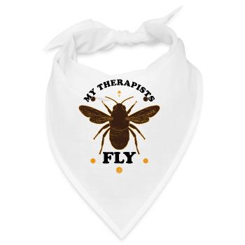 Meine Therapeuten fliegen - Bandana - Weiß - Vorne