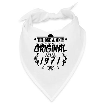1971 - Baujahr 1971 - Jahrgang 1971 - Bandana - Weiß - Vorne