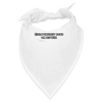 Feuerwehr - Einsatzbereit rund um die Uhr - Bandana - Weiß - Vorne