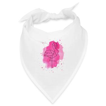 Flamingo splash - Bandana - Weiß - Vorne