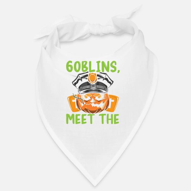 Goblins, hit the service badge! Policeman Halloween Bandana
