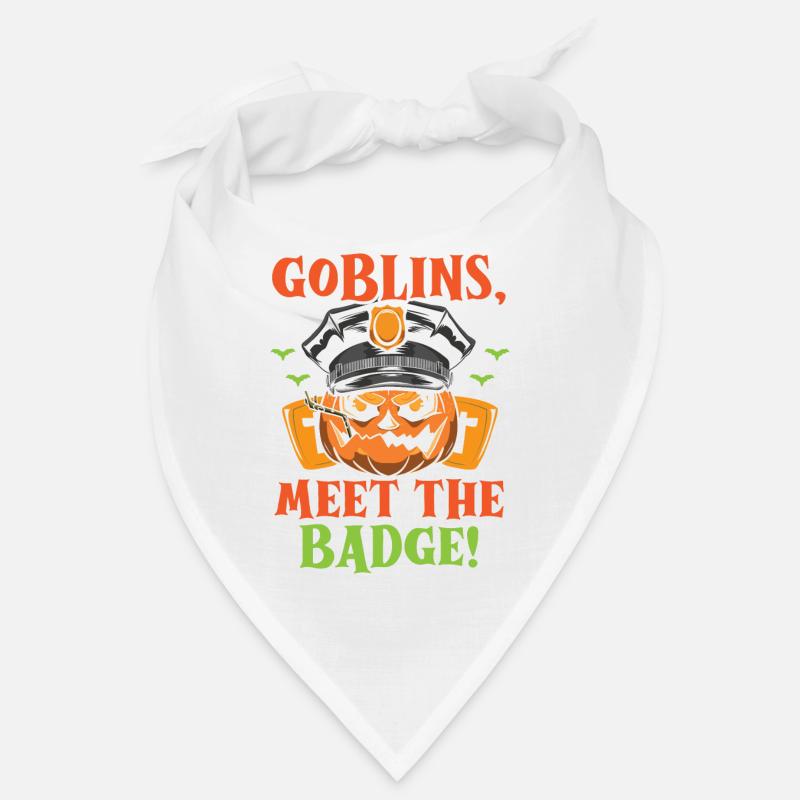 Goblins, hit the service badge! Policeman Halloween Bandana