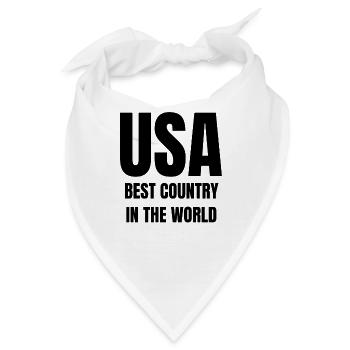 usa - Bandana - Weiß - Vorne