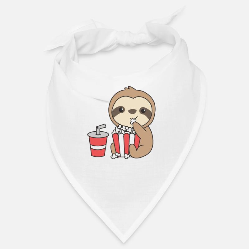 Sloth Popcorn Time funny animals in fast food Bandana