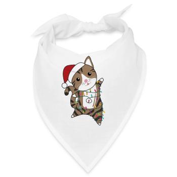 Katze Weihnachten Winter Tiere Katzen - Bandana - Weiß - Vorne