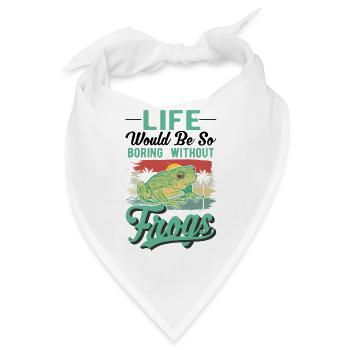Frosch Geschenk Laubfrosch - Bandana - Weiß - Vorne