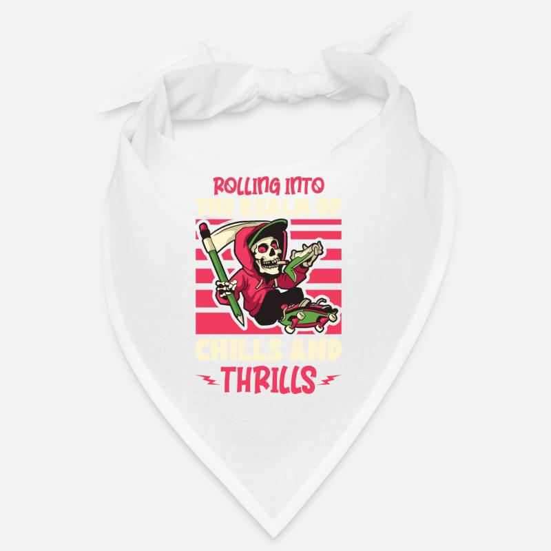 Creepy Skating Skeleton Skater Halloween Horror Bandana
