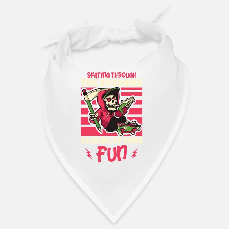 Creepy Skating Skeleton Skater Halloween Horror Bandana