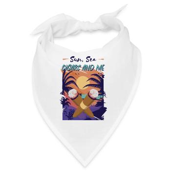 Zigarre Rauchen Zigarren Raucher - Bandana - Weiß - Vorne