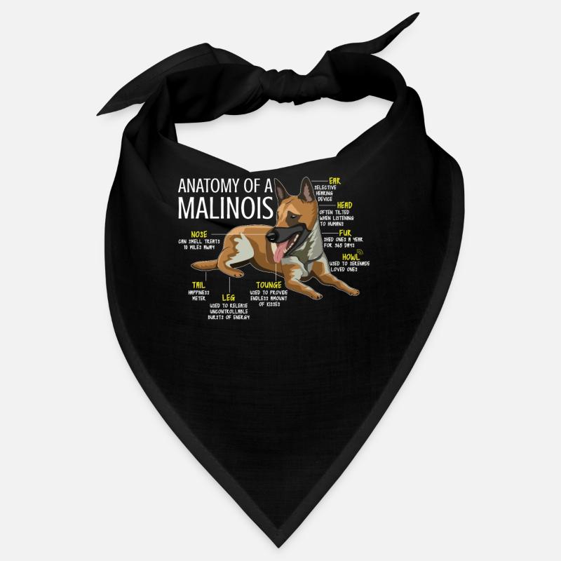 Propriétaire de chien de compagnie Berger Anatomie Malinois belge Bandana