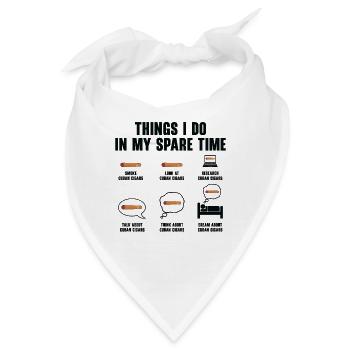 Zigarre Rauchen Zigarren Raucher - Bandana - Weiß - Vorne
