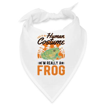 Frosch Halloween Laubfrosch - Bandana - Weiß - Vorne