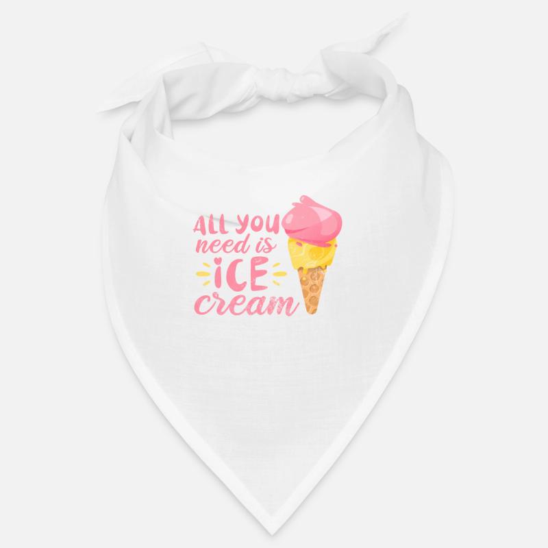 Eiscreme - Bandana - Weiß